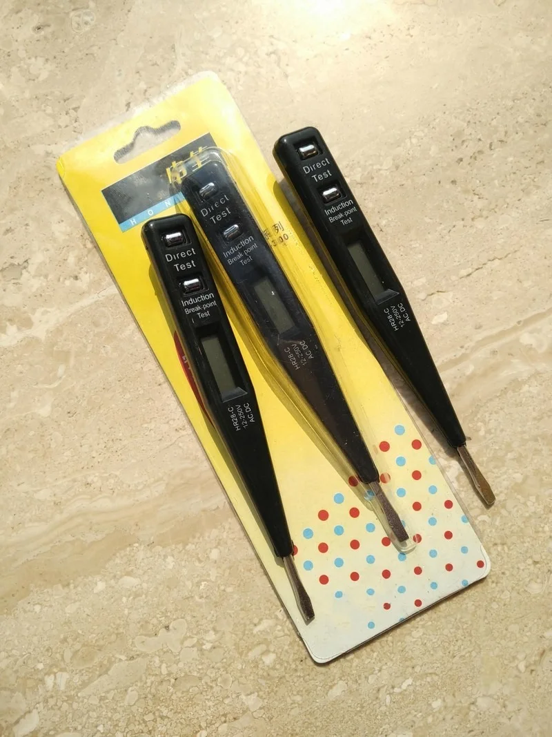 

Electric Indicator Voltage Meter Tester Pen Digital Voltmeter 12V-250V Socket Wall AC/DC Power Outlet Detector Sensor Tester Pen