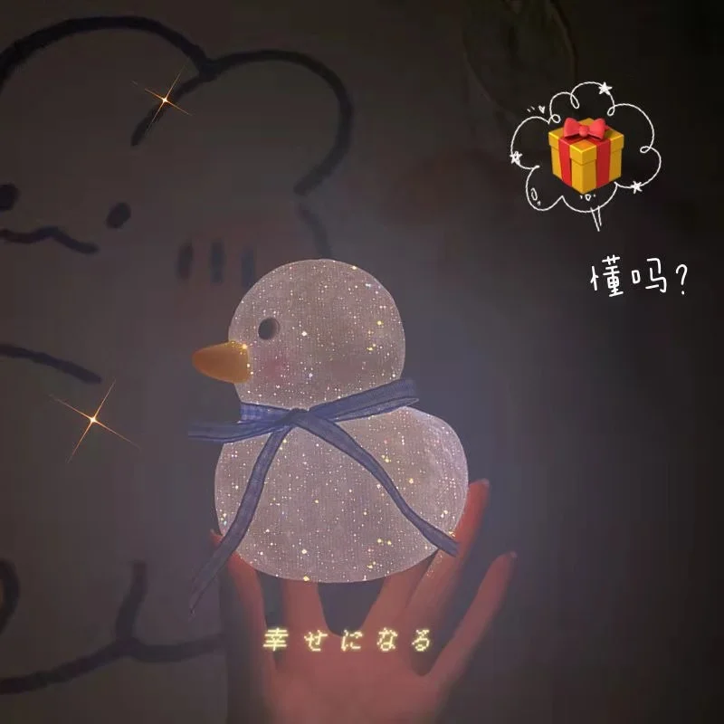 

Led Cute Little Yellow Duck Nightlight Battery Power For Friend Children Cartoon Creative Poison Home Bedroom Bedlamp Decor