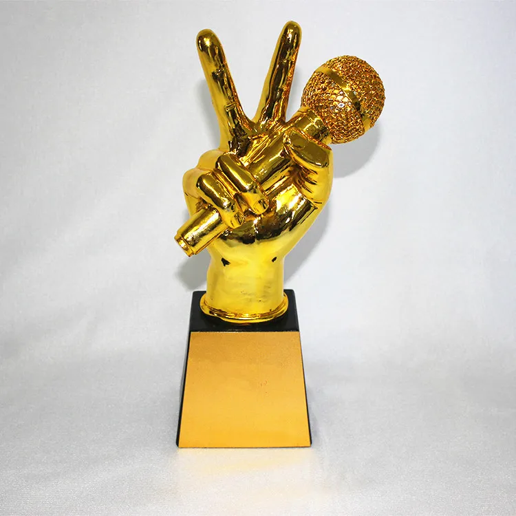 

2016 18-каратное золото, смола, Золотой Кубок награды с голосом Китая, Кубок чемпионов, памятный сувенир 10,8 дюйма, 1,3 кг, бесплатная доставка