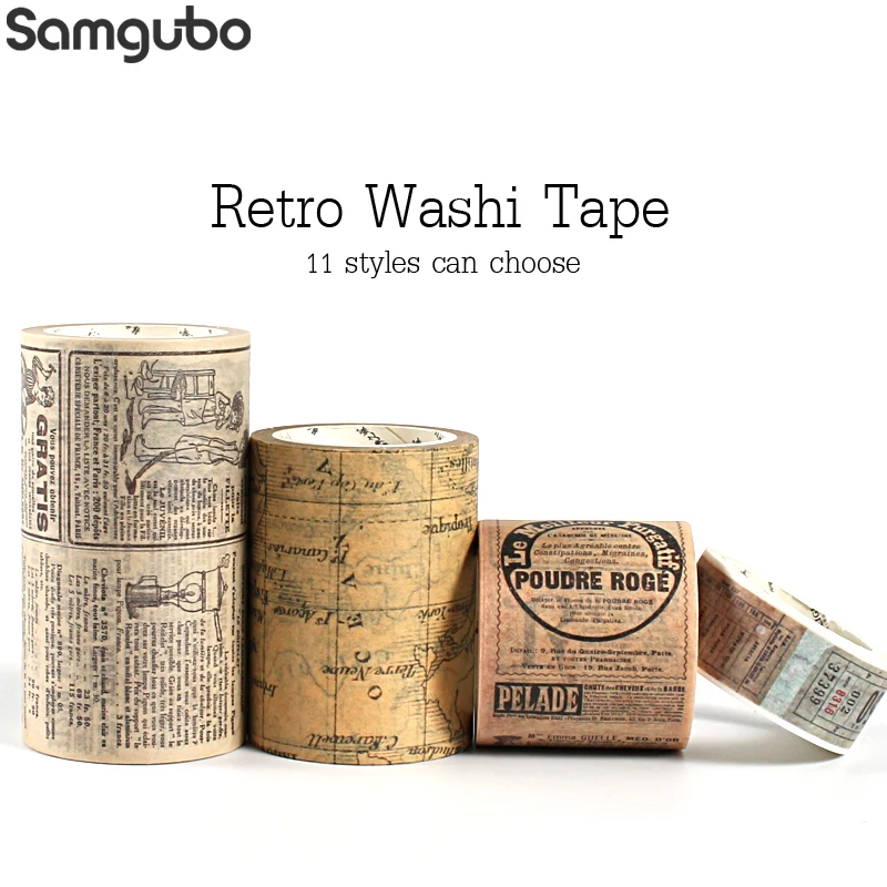 Retro Washi Tape set Vintage  Decoration Scrapbooking  Masking washitape Decorative wash whasi decorada stickers journal
