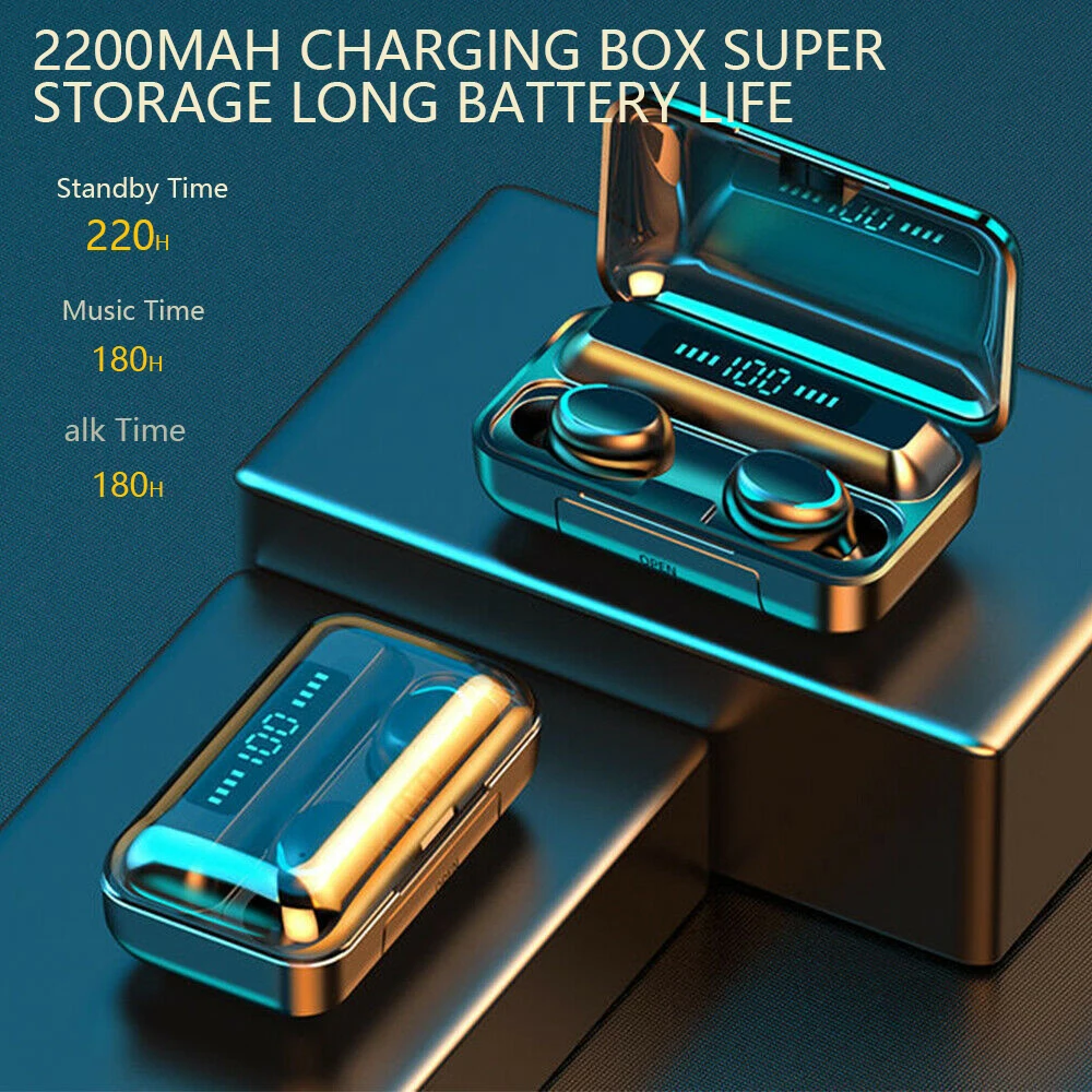 

TWS-стереонаушники с зарядным футляром и поддержкой Bluetooth 5,1, 2200 мА · ч