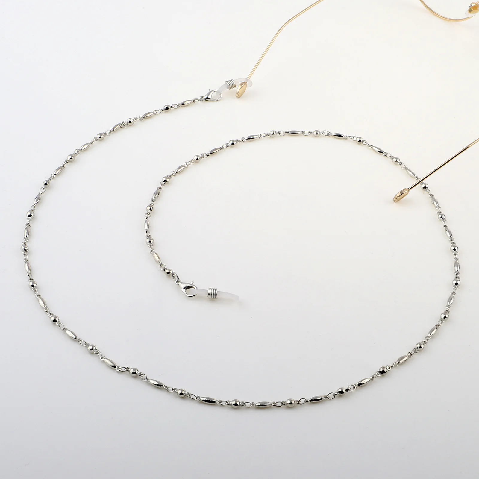 

Fashion Simple Silver Color Women Girls Long Chains Glasses Lanyard Strap Glasses Mask Chain Holder Necklace Jewelry