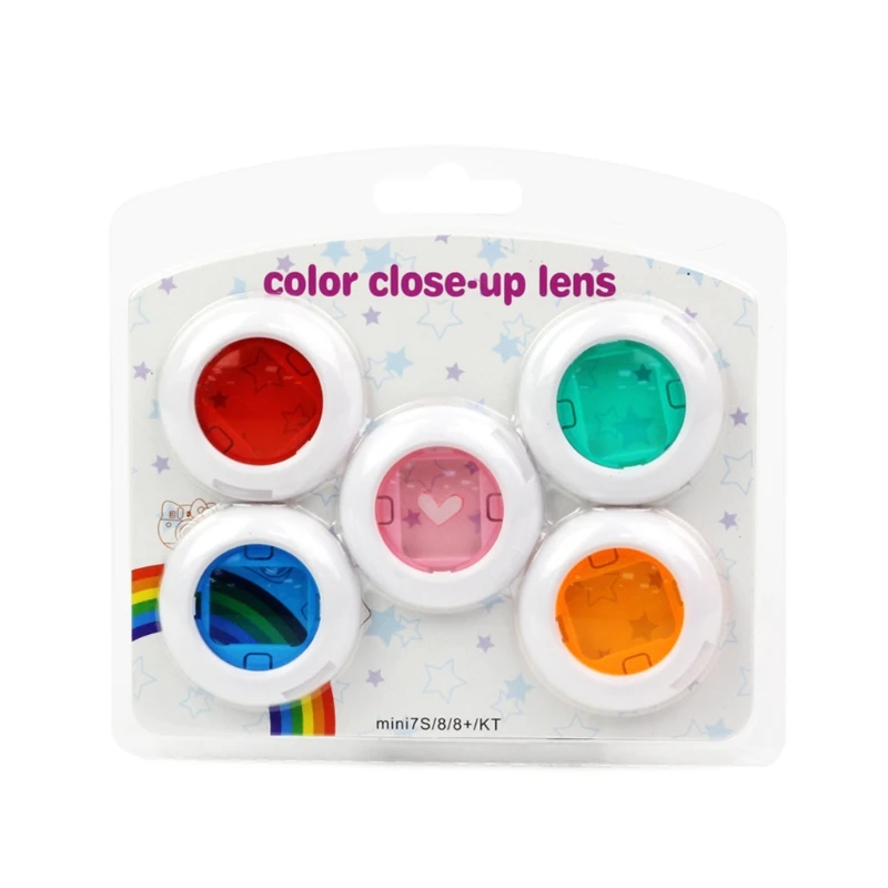 for fujifilm Mini 7s/8/8+/9 Film Camera 5Pcs Color Filter Close-Up Lens |