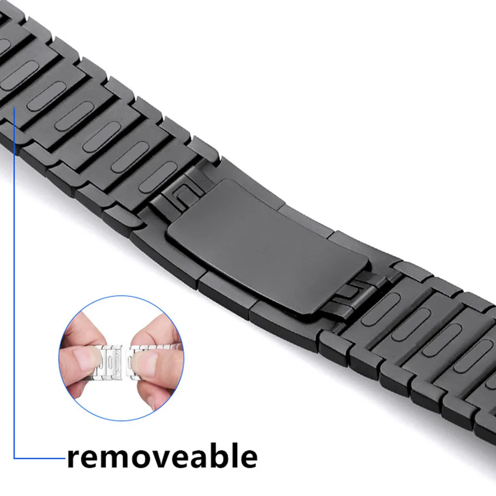 Ремешок Lerxiuer из нержавеющей стали для apple watch band apple watch 4 apple watch 4 0 мм 38 мм 42 мм 44 мм аксессуары для наручных часов