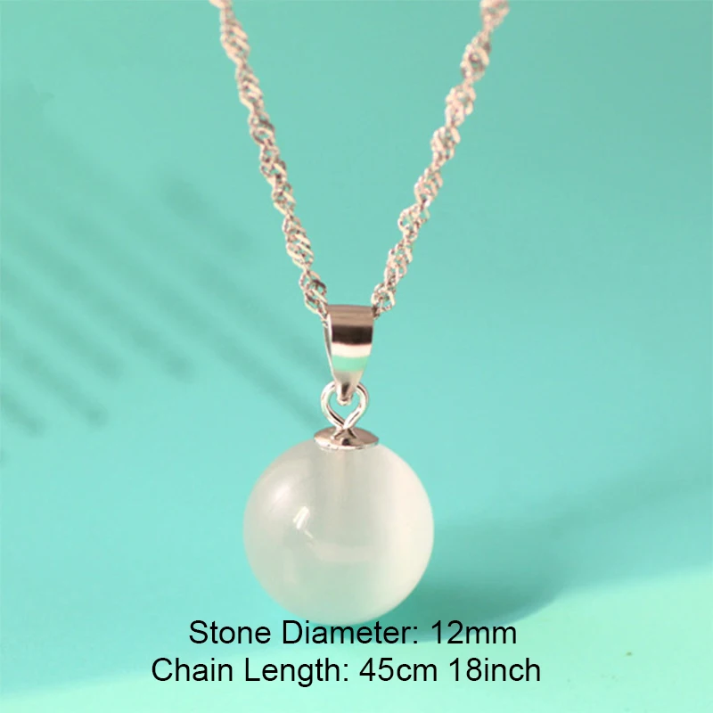 Женская подвеска в виде кошачьего глаза из стерлингового серебра 925 пробы с