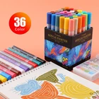 Маркеры для рисования акриловыми красками, 36 цветов