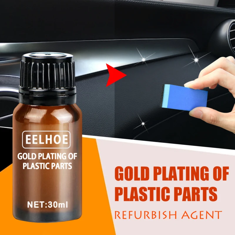 

10/20/30ml Auto Plastic Plating Liquid Car Plastic Parts Refurbish Agent Coating Paste Maintenance Cleaner Interior Maintenance