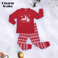 charmleaks kids christmas pajamas set long sleeve new xmas kid children skin friendly sleepwear nightwear homewear set outfits