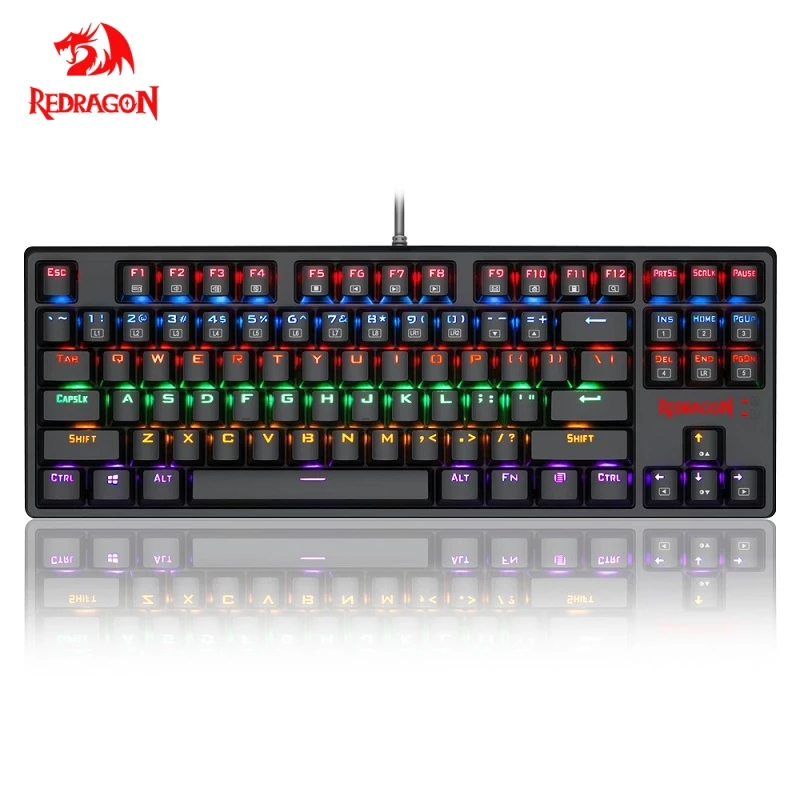 Механическая игровая клавиатура Redragon DAKSA K576 Rainbow USB синий переключатель со