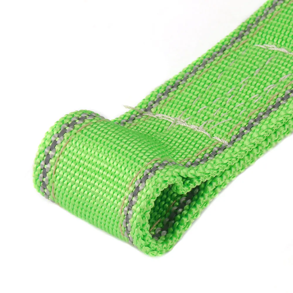 

Car Tow Rope With Reflective Edge U Shape Trailer Rope Wear Resistant Durable Metal Hook 5m Tow Rope