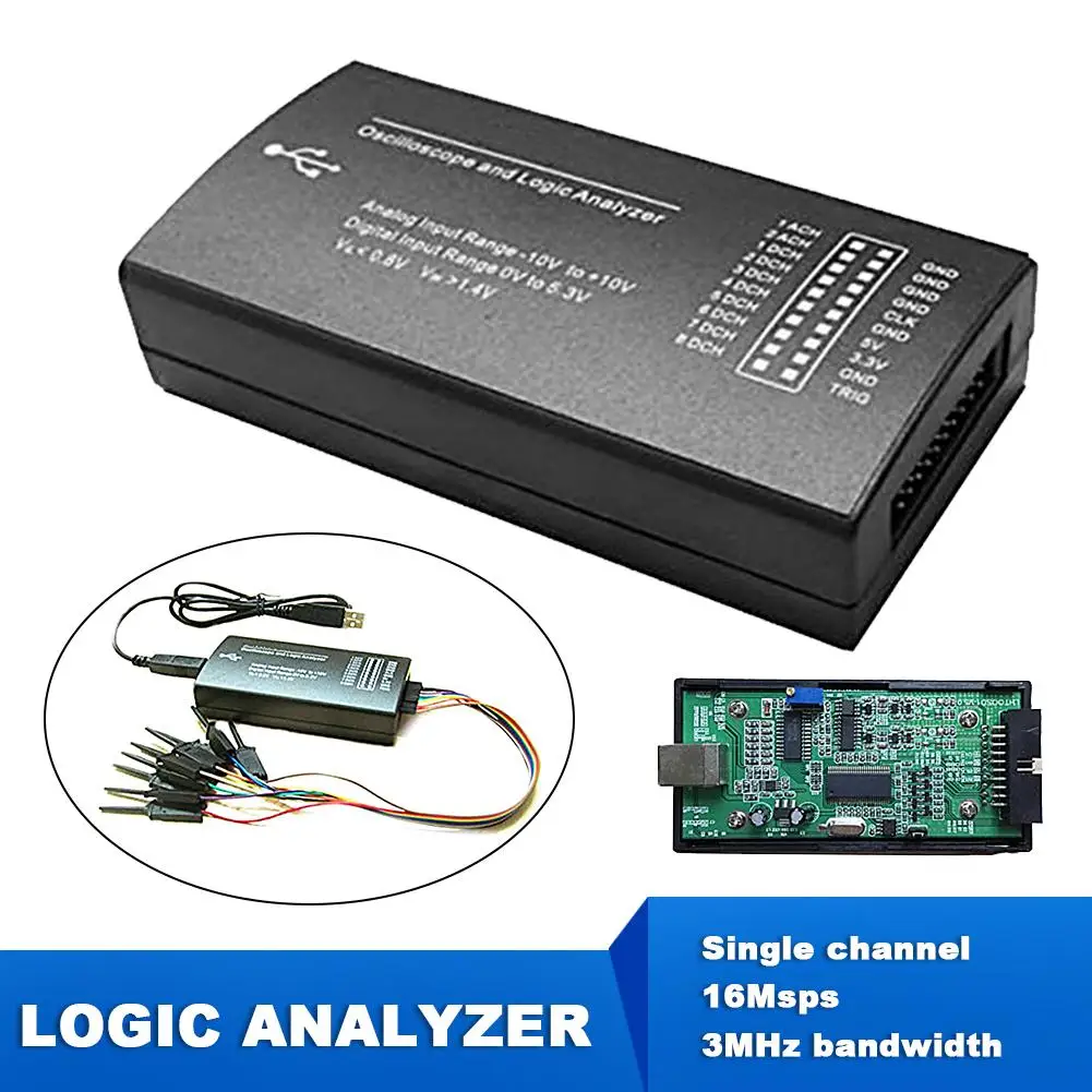 Виртуальный осциллограф I2C SPI CAN Uart LHT00SU1 логический анализатор USB соединительная