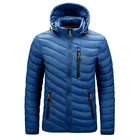 Новая зимняя мужская куртка 2021 утиный пух легкая куртка теплая с капюшоном мужская однотонная куртка и пальто верхняя одежда