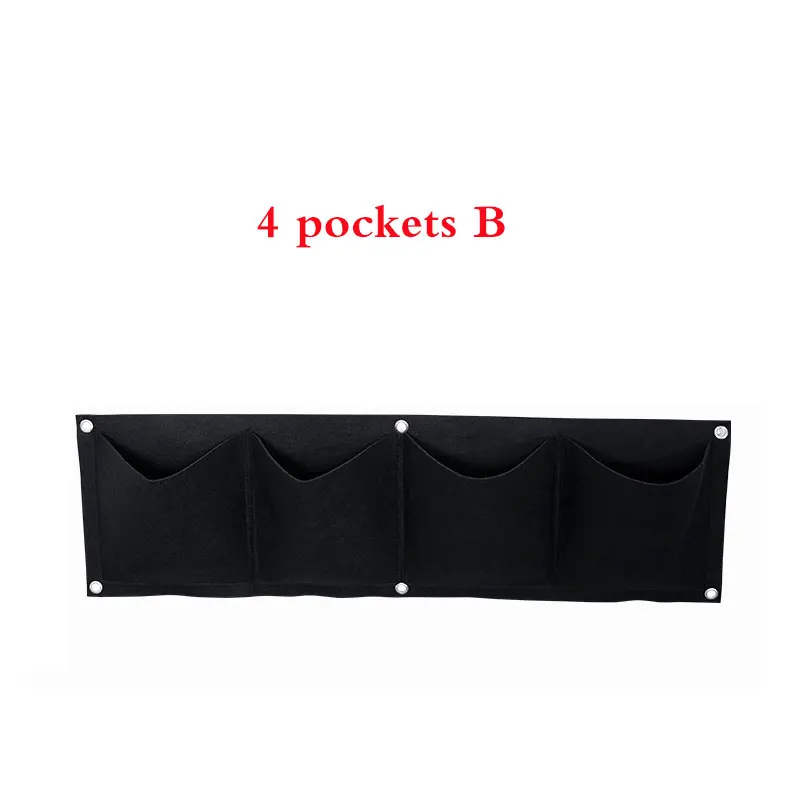 4 pockets B 4/7/12 кармашков для садоводства расти карман для дома и улицы настенный вертикальный Посадка сумка для хранения Контейнер для саженцев выращивание сумки - Цвет: 4 pockets B