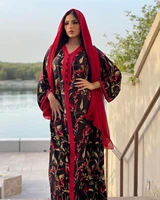 bushra ramadan muslim printed dress india women long abaya moroccan kaftan islamic khimar djellaba dubai jilbab party vestidos