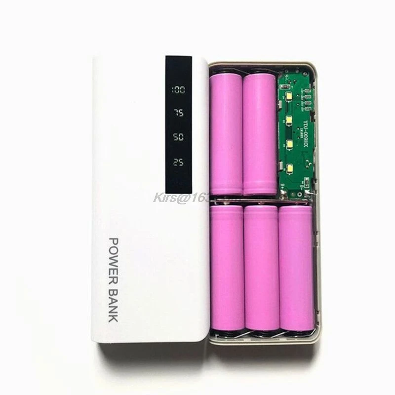 5x18650 Power Bank Box Dual USB Мобильный телефон зарядное устройство DIY Корпус чехол