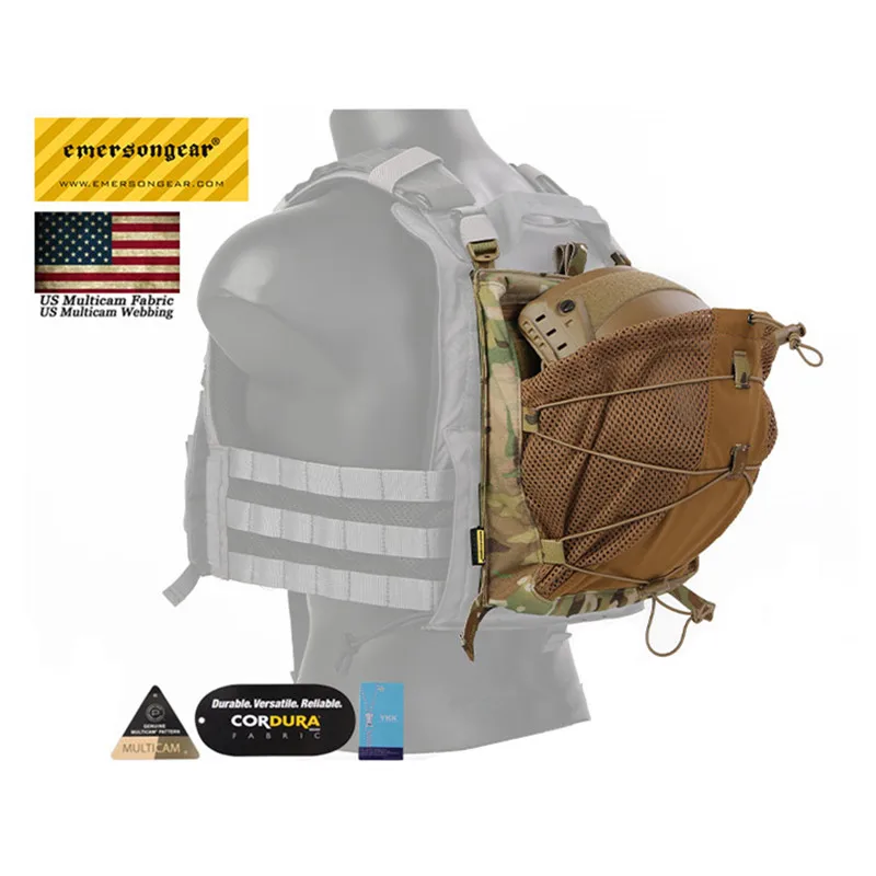 Emerson LBX Style Tactical Water Bag Back Plate Liightweight Bungee Pack Helmet Adjustable Pouch For 420 Vest | Спорт и развлечения