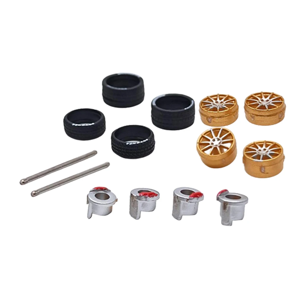 

2x1/64 Rubber Modified Vehicle Wheels For Car Models Car Accs Adult Toys D