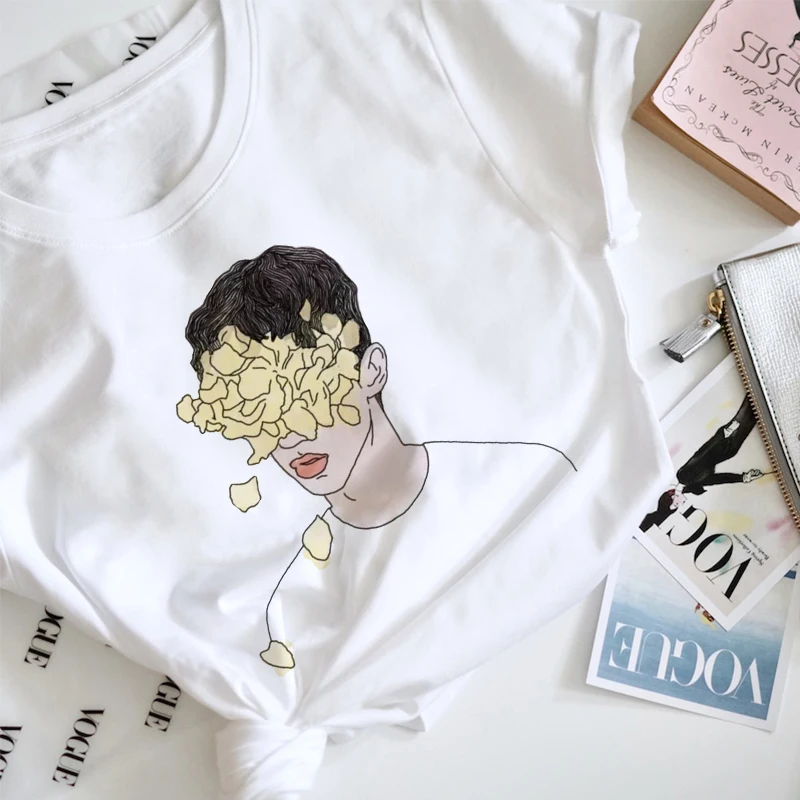2020 Лето Модный Новый Футболка Трой. Сиван с принтом Tumblr футболка для девочек