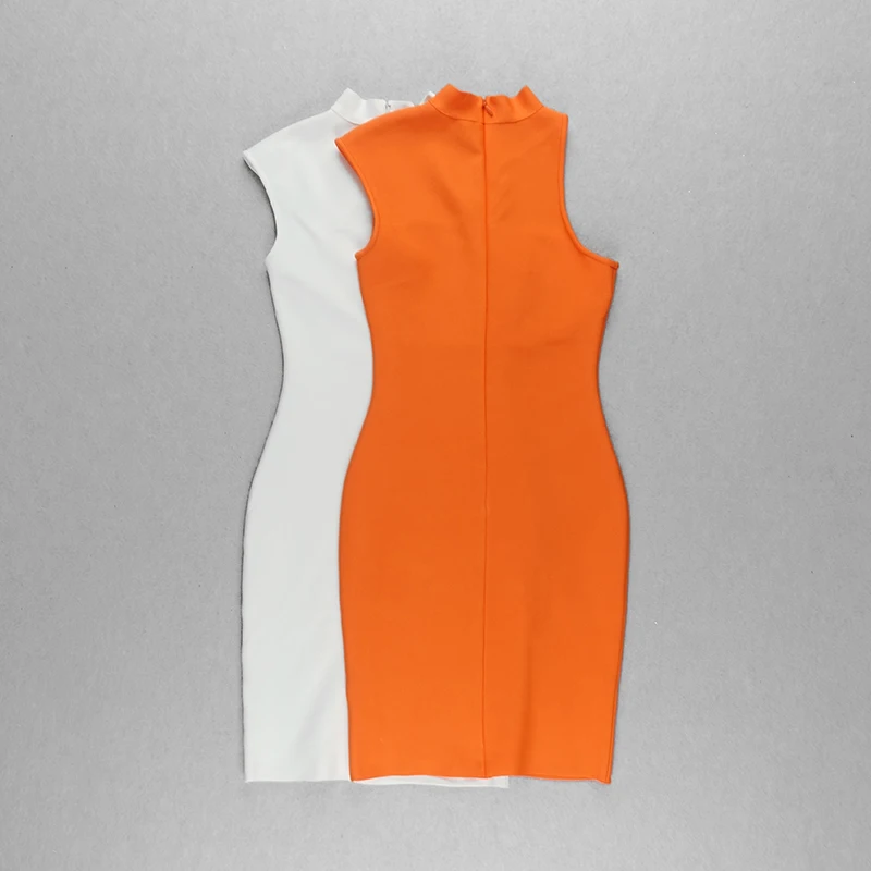 Vestidos женское сексуальное дизайнерское белое оранжевое Бандажное платье знаменитость вечерние платья для ночного клуба