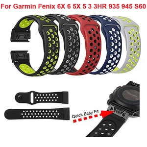 26 22MM Colorful Quickfit Watchband Strap for Garmin Fenix 5 5X 3 3HR 945 935 Fenix 6 6X Watch Silic in USA (United States)