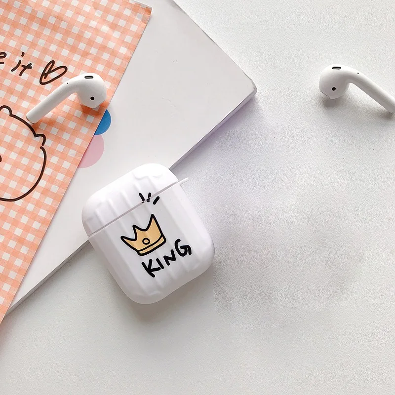 Чехол для AirPods, милый простой мини-бокс, Мультяшные аксессуары, защитный силиконовый чехол, Роскошный чехол для Air pods 2, чехол для наушников, funda - Цвет: A15