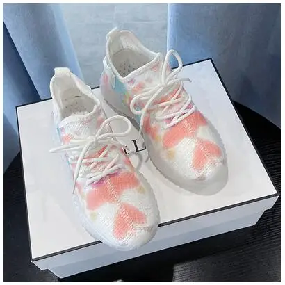 Lacep Up Shoes Design Women Thick Heel Sneakers Light Woman Casual Height Increasing Summer Comfortable Massage Sport | Обувь