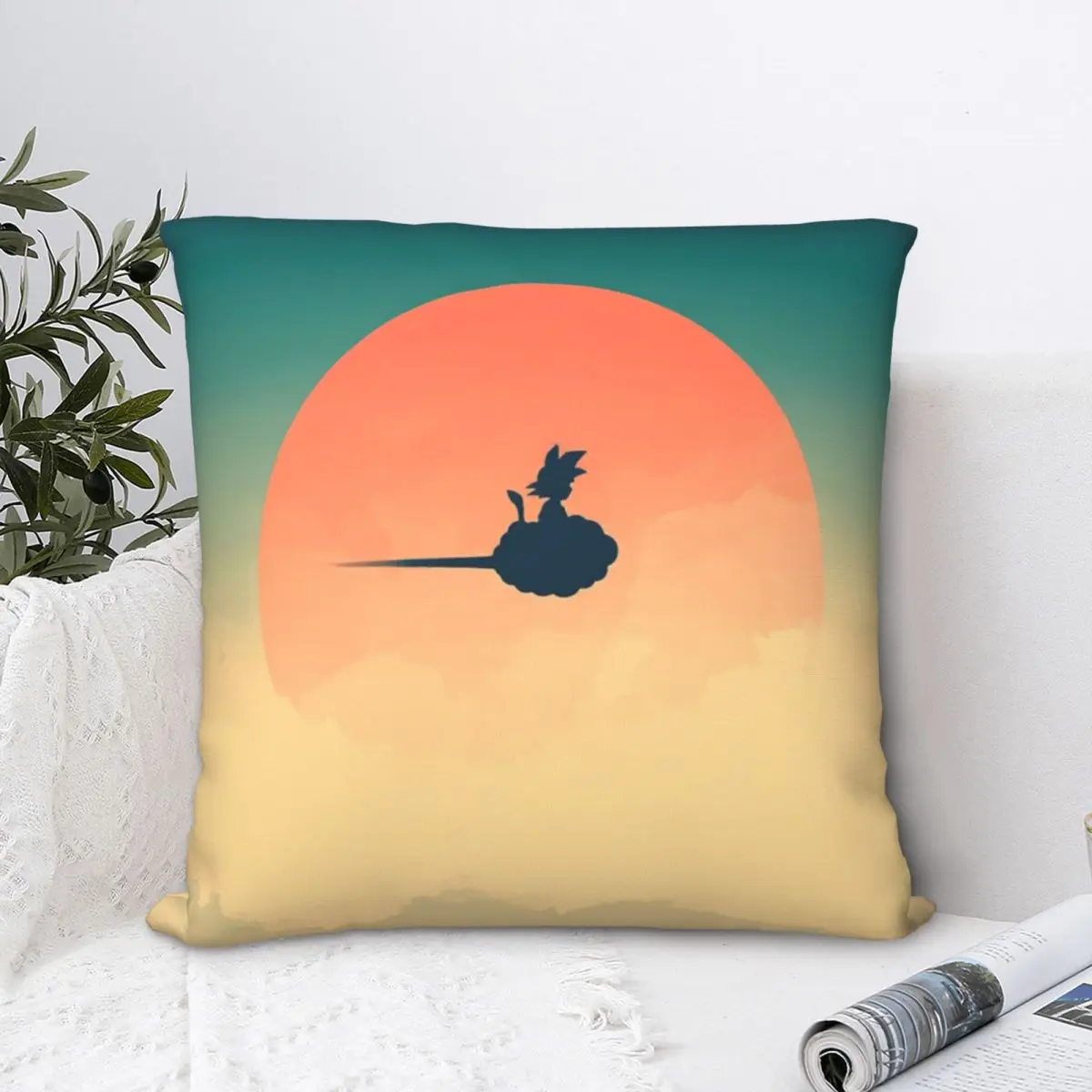 

Flying Nimbus Square Pillowcase Cushion Cover Creative Zipper Home Decorative Throw Pillow Case Bed Simple 45*45cm