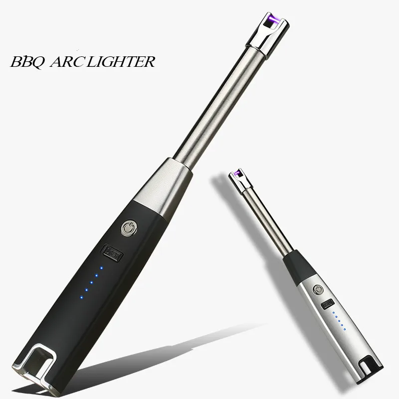 Новинка зажигалка для кемпинга барбекю кухни USB зарядка Электронная дисплей