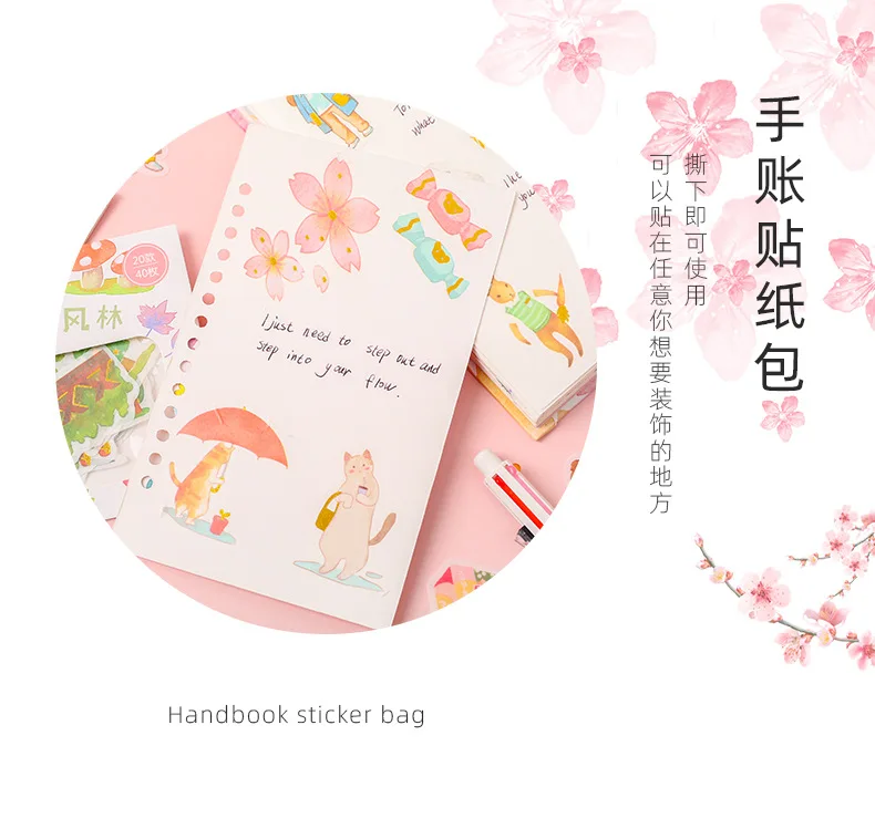 40 шт. Kawaii продукты канцелярские наклейки милый кот наклейки пуля журнал наклейки для девочек Diy декоративные принадлежности для скрапбукинга