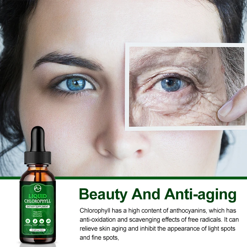 Жидкий хлорофилл капли фотокапли для повышения энергии Очищение действие плохой