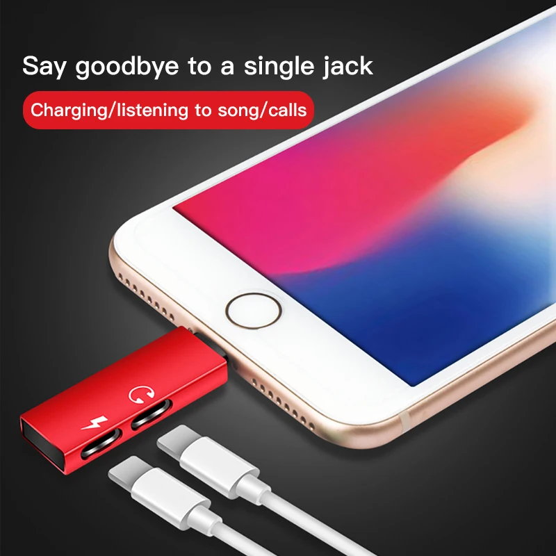 ! ACCEZZ адаптер для звонков с двойным освещением Iphone 7 8 Plus X XS MAX XR IOS 11 12 разъемов