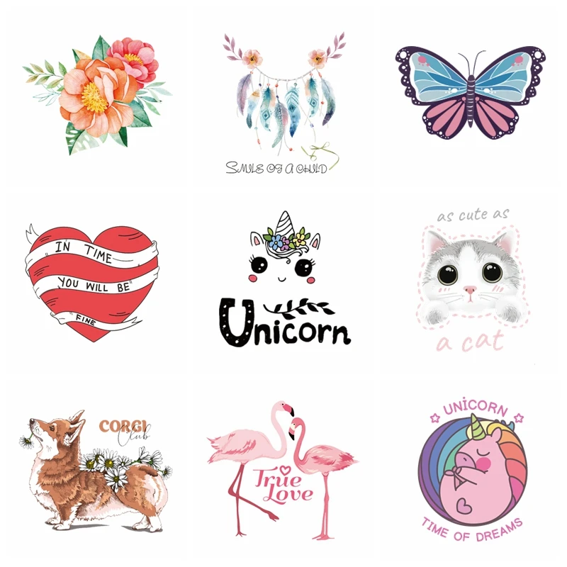 Мультфильм мелких животных аппликация Стикеры для переноса утюгом Патч