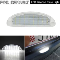 1pcs error free white led license plate light number plate lamp for renault clio ii 1998 2005 for twingo i 1993 2007