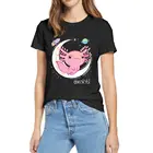 Космическая Axolotl Kawaii Pastel Goth японское аниме влюбленные забавные летние женские 100% хлопковые Новые футболки европейского размера Повседневная Уличная одежда футболка