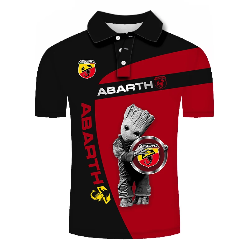 Футболка ABARTH С 3d цифровой печатью летняя мужская футболка большого размера