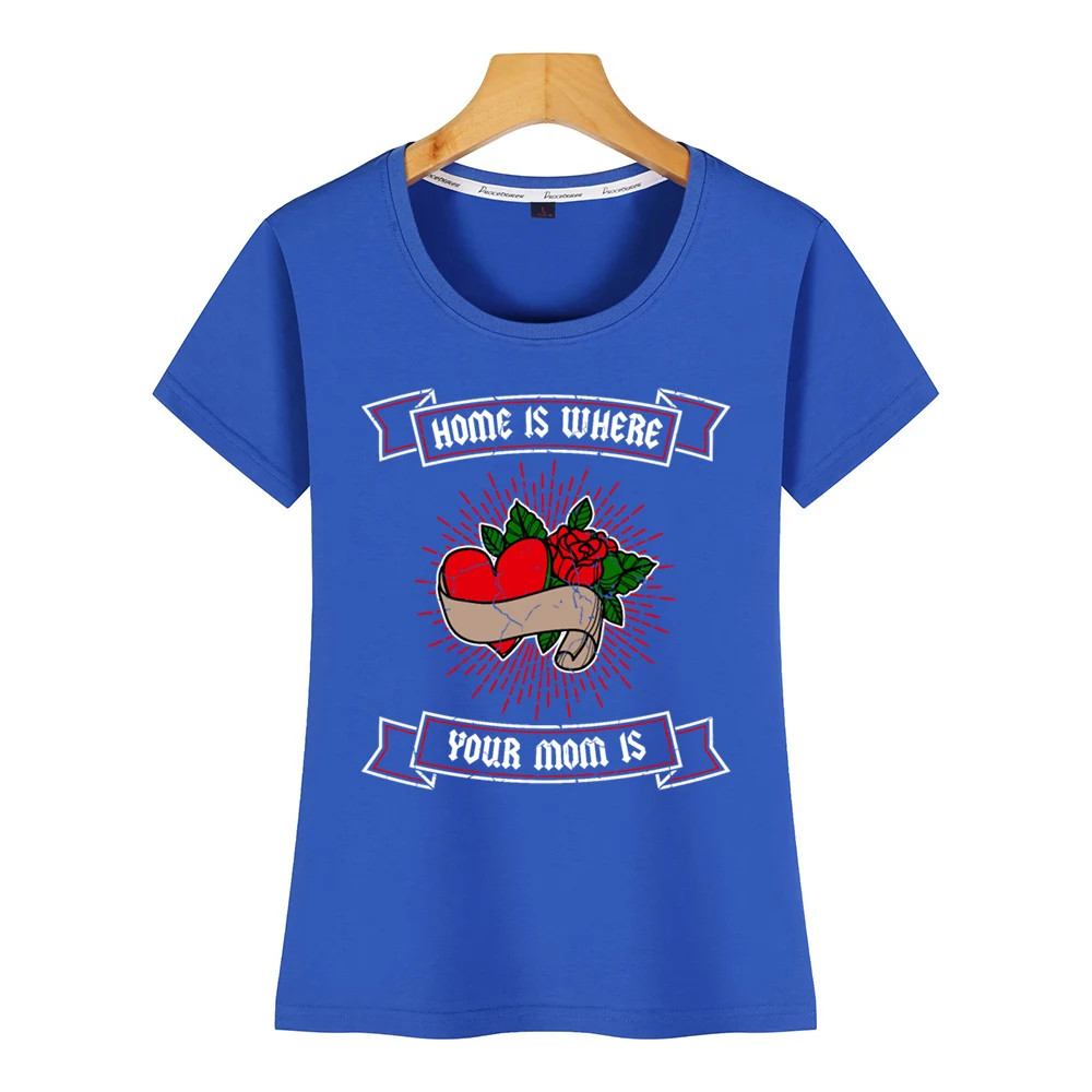 Топы футболки для женщин домашняя мама базовая Черная Женская футболка с принтом