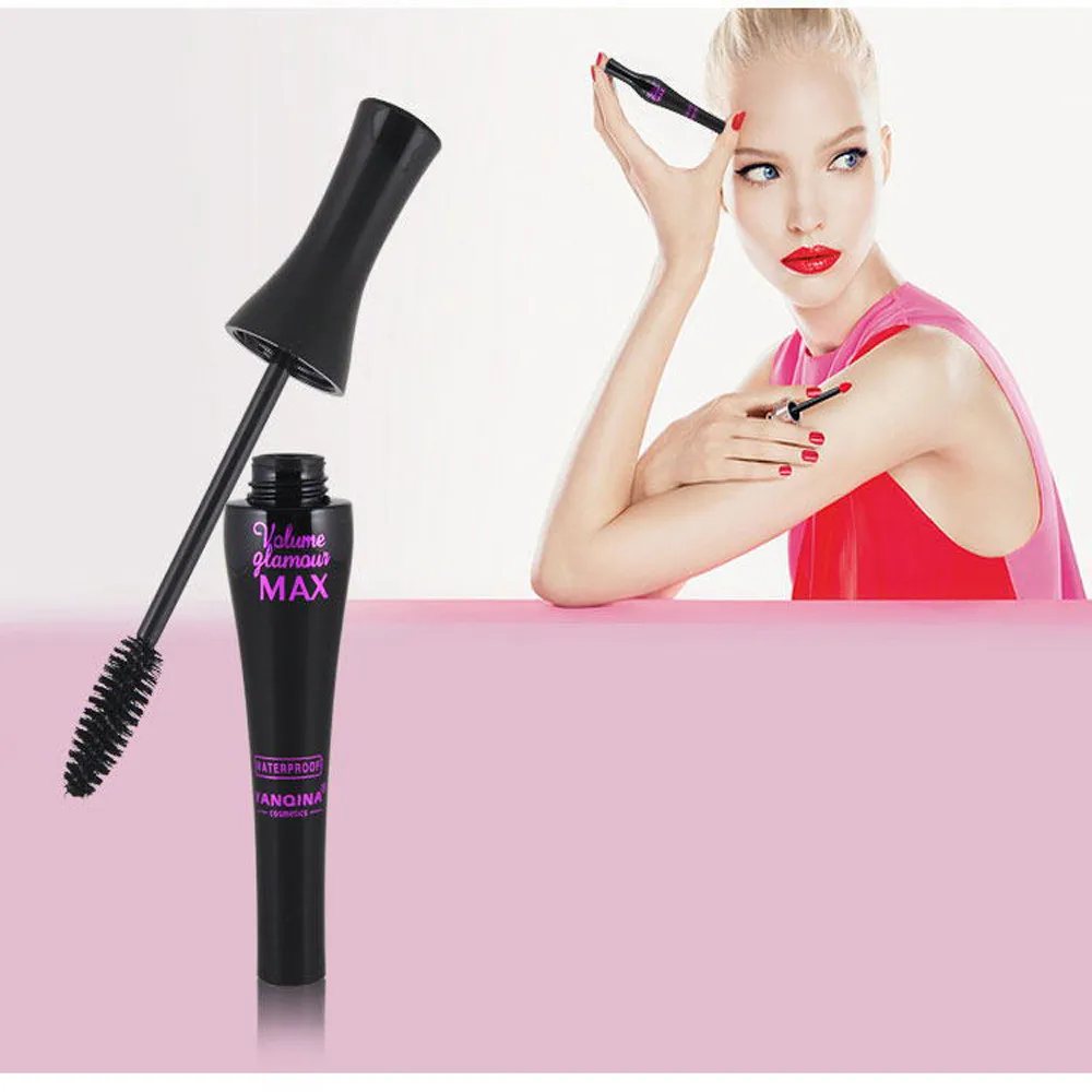 3D волокно Тушь для ресниц Длинные черные ресницы наращивание водонепроницаемый