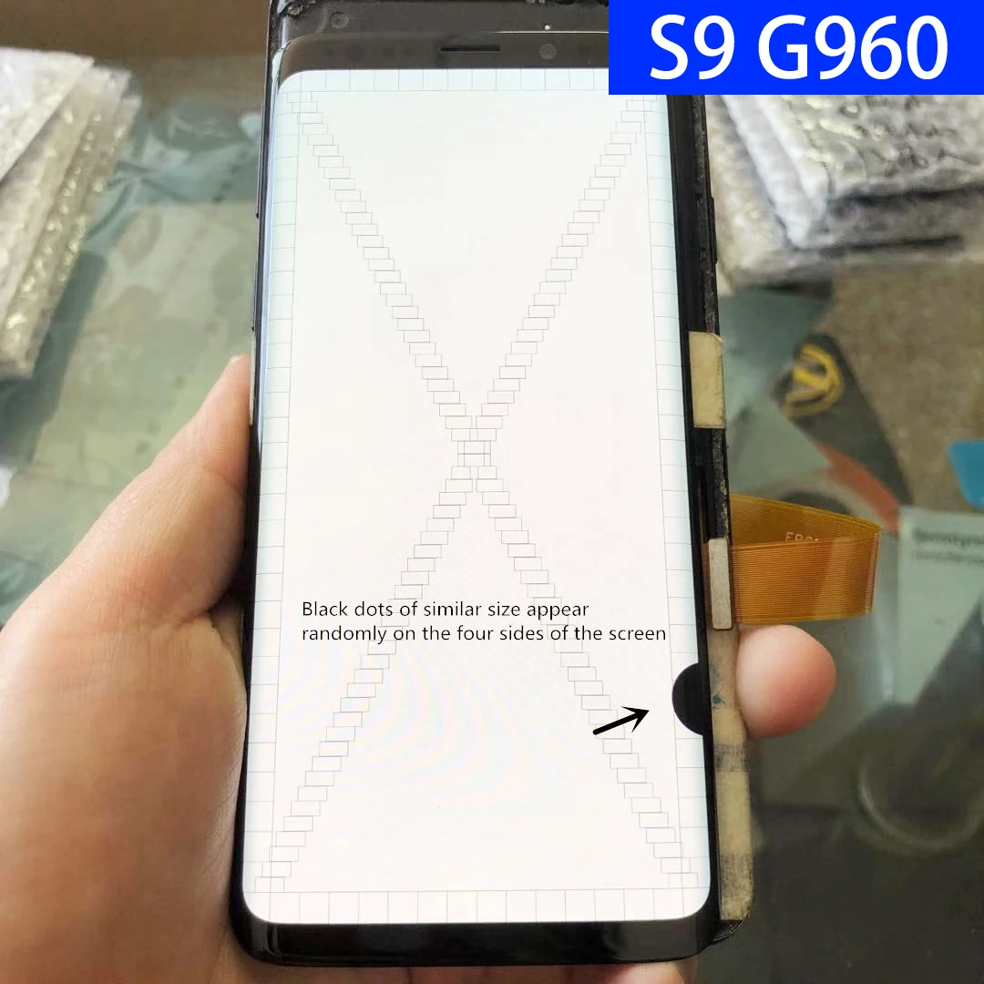 ОРИГИНАЛЬНЫЙ AMOLED с мертвыми пикселями ЖК-дисплей для SAMSUNG Galaxy S9 G960 Дисплей Dot Touch Screen Digitizer с заменой рамки.