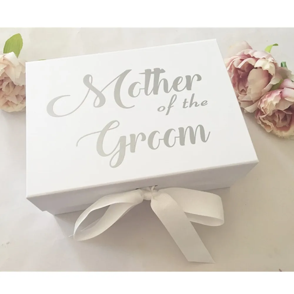 Для матери жениха роскошная коробка для хранения белая свадебные воспоминания