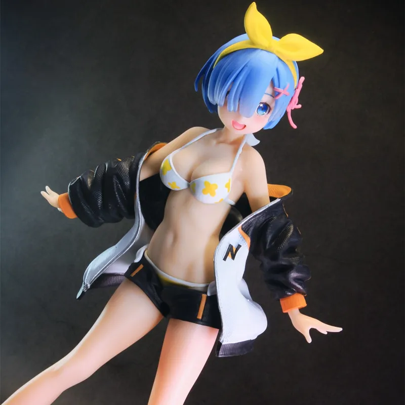 Фигурка коллекционная PVC "Жизнь Рем в купальнике" из аниме Re:Zero, модель игрушки сексуальной девушки, подарок, 23 см.