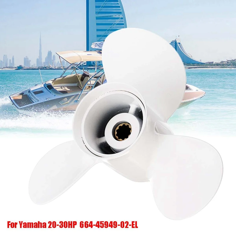 Лодочный подвесной пропеллер 664-45949-02-El 9 7/8X13 для Yamaha 20-30Hp с вращением на правую