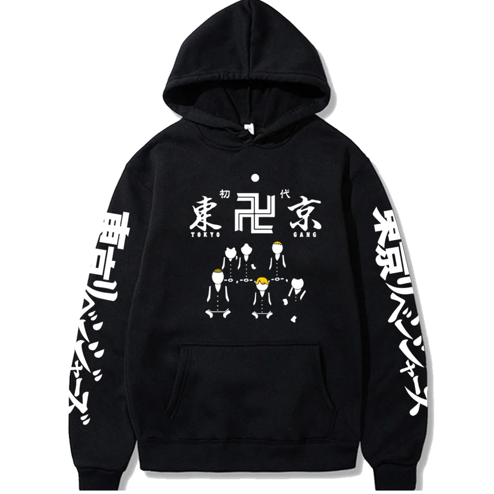 

Толстовка с капюшоном с рисунком из аниме Токийский Мстители и майки, уличная одежда, толстовка в стиле хип-хоп на весну и осень