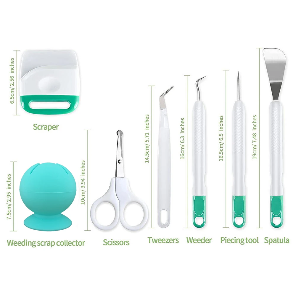 

8pcs /set Craft Vinyl Weeding Tools Set With Vinyl Scrap Collector & Carrying Bag Basic Vinyl Silhouettes Cameos Lettering Tool
