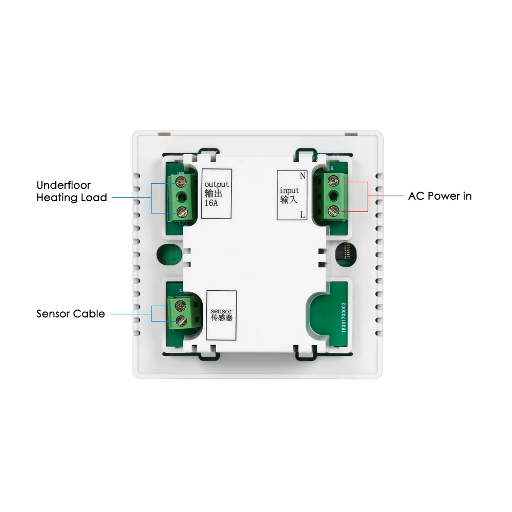 

AC85-240V Temperature Controller LCD Touch Screen Thermostat Electric Floor Heating System Water Heating Thermoregulator
