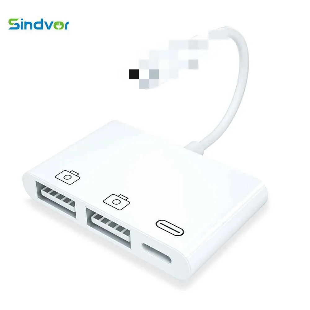 2021 новый для iPad мобильный телефон OTG адаптер освещения на двойной USB 3 в 1 кардридер