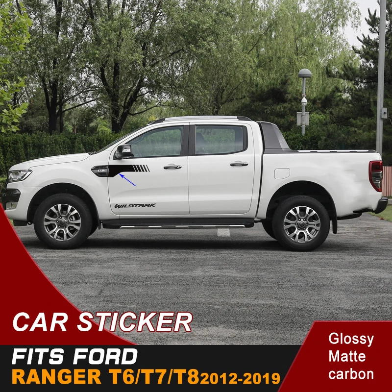 

free shipping 2 Pcs side light car sticker off road vinyl sticker racing decal for Ford ranger T6 T7 T8