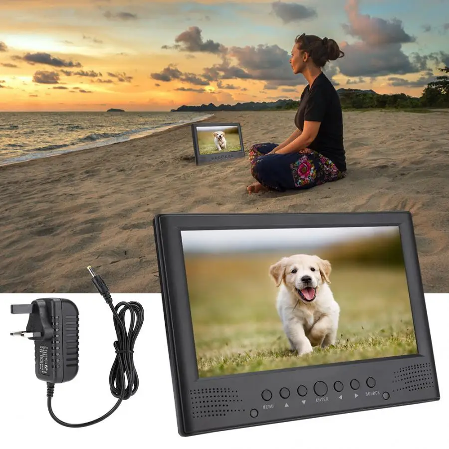 LEADSTAR 9 дюймовый DVB T/T2 спереди колонки цифровой ТВ с TF слотом для карт 110 220V