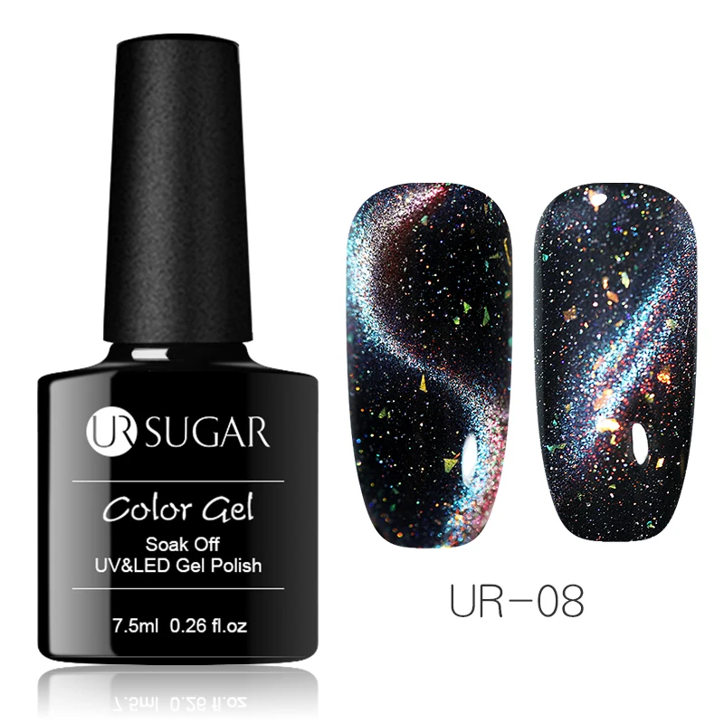 54 Ur Sugar 9D кошачий глаз УФ-гель для ногтей голографический блеск 5D магнитный гель лак замачиваемый УФ светодиодный Полупостоянный лак для ногтей - Цвет: 54