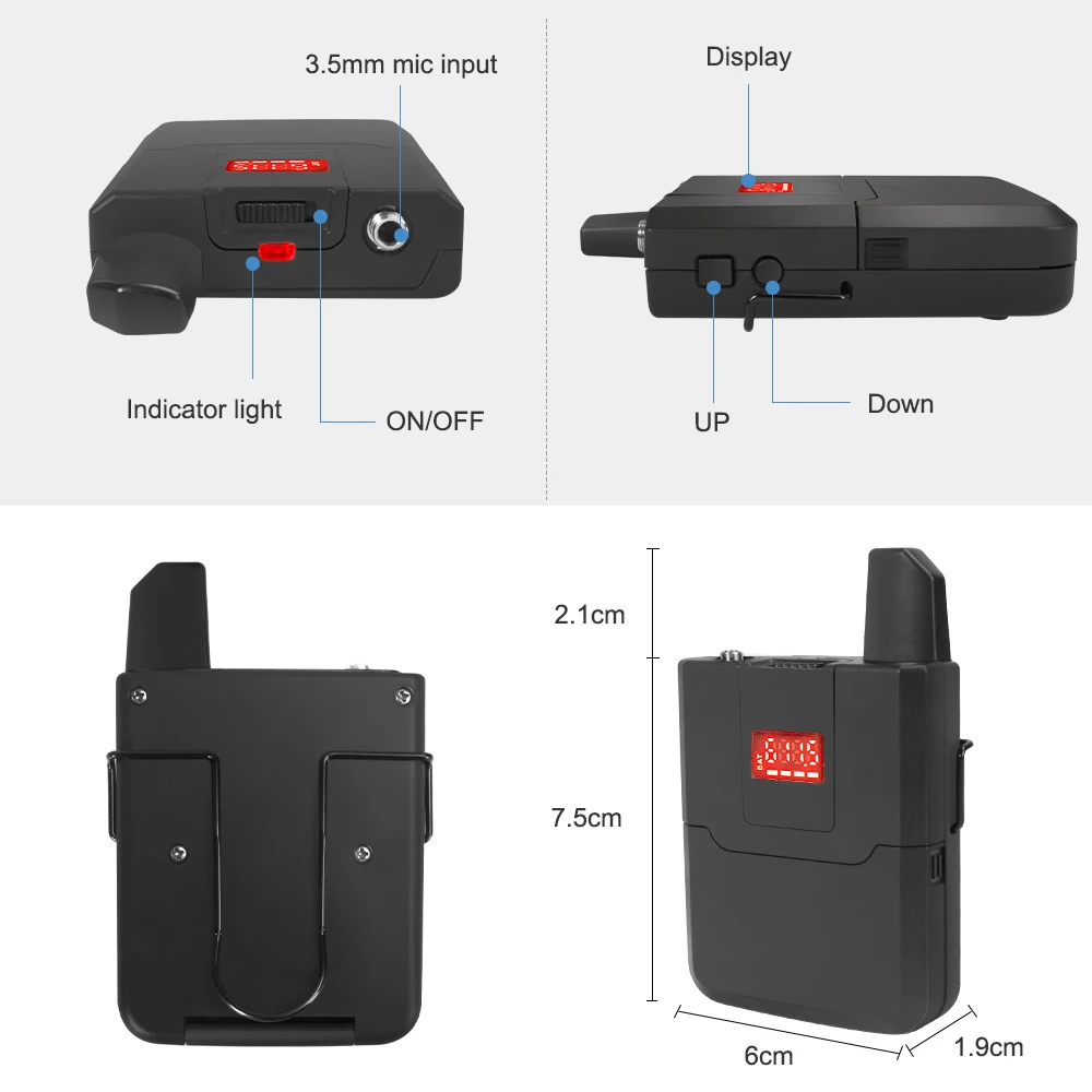 Двойная беспроводная гарнитура УВЧ петличная микрофонная система микрофон на