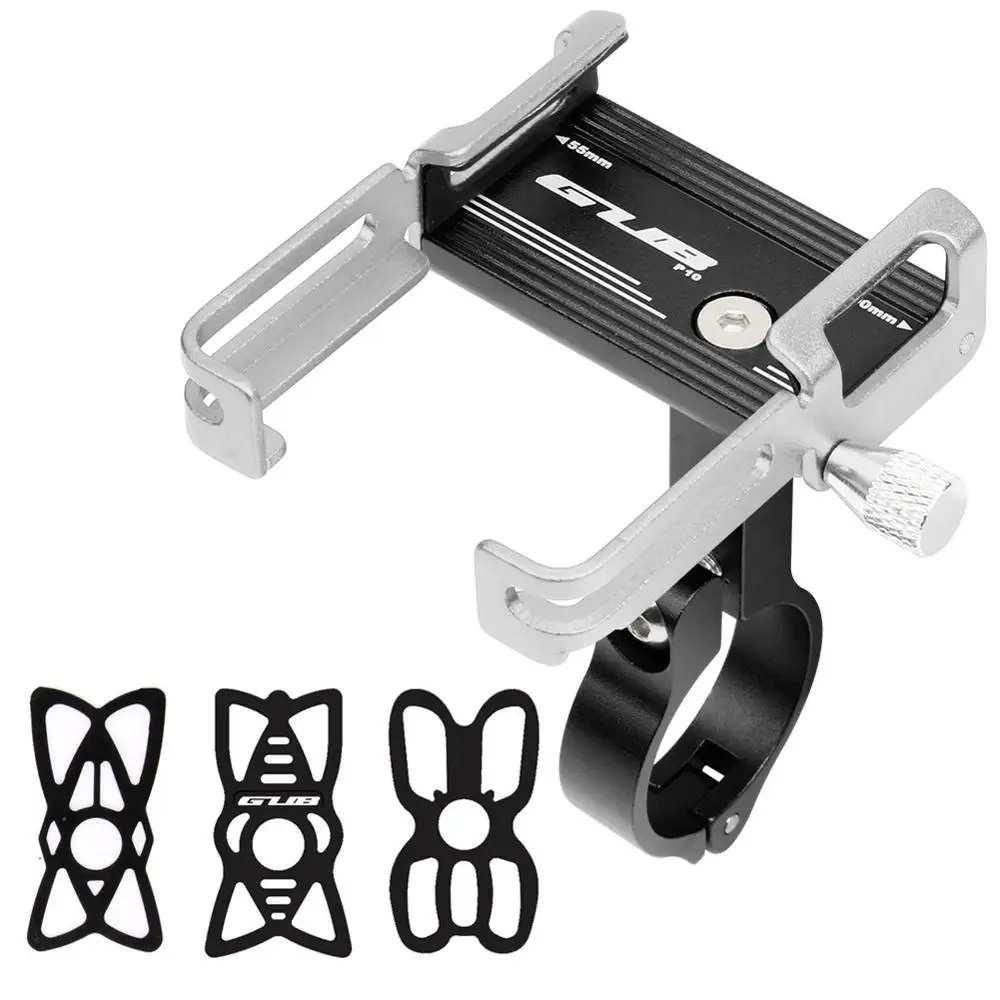 P10 Black Sliver GUB Plus 6 алюминиевый сплав MTB велосипед держатель телефона мотоцикл поддержка gps держатель для велосипеда аксессуары для руля велосипеда - Цвет: P10 Black Sliver